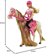Simba 105730939 - Steffi Love Traje para montar a caballo 2 caballos Muñeca de moda totalmente articulada 29 cm para niños a partir de 3 años