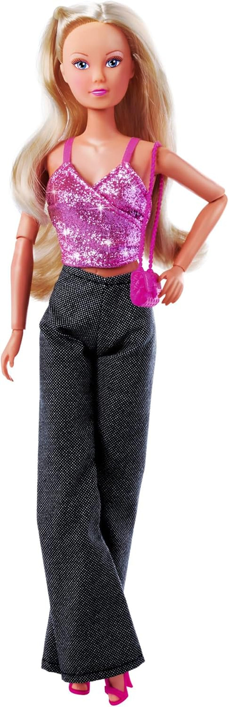 Simba Steffi Love Jeans y purpurina a juego de 2 maneras UN artículo incluido Top con purpurina con jeans y accesorios de moda Para muñecas de 29 cm Muñeca no incluida Edades 3+