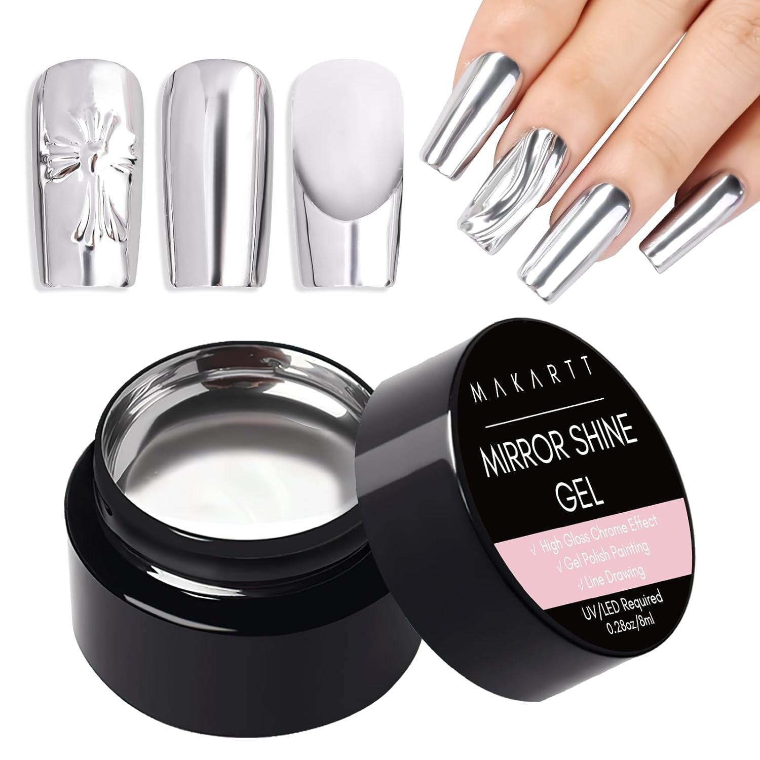 Makartt 3D Nail Art Gel - Gel de pegamento de diamantes de imitación 15G para llaveros de uñas, gel multifuncional para escultura de uñas para diseño de uñas DIY, escultura de uñas modelado de uñas en casa (transparente)