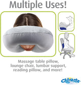 Almohada de viaje para el cuello Cloudz Microbead, gris Naty Shop Almohadas de viaje