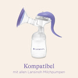 Lansinoh Muttermilchflaschen, 4 X 160 Ml - Zur Sicheren Muttermilch Austellungen - Neues Kompaktes Design Für Verbesserte Stabilität - Mit Stapelbarem Deckel Accesorios Alimentación y Lactancia Bebe Naty Shop