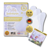 Millis Zaubertücher bei Windeldermatitis Baby, Bekannt aus "Die Höhle der Löwen", 25 Tücher (1 x 25er) mit Aloe Vera, Mandelöl & Q10 - Pflegt, Schützt & dient als Wundschutz bei gereizter Haut