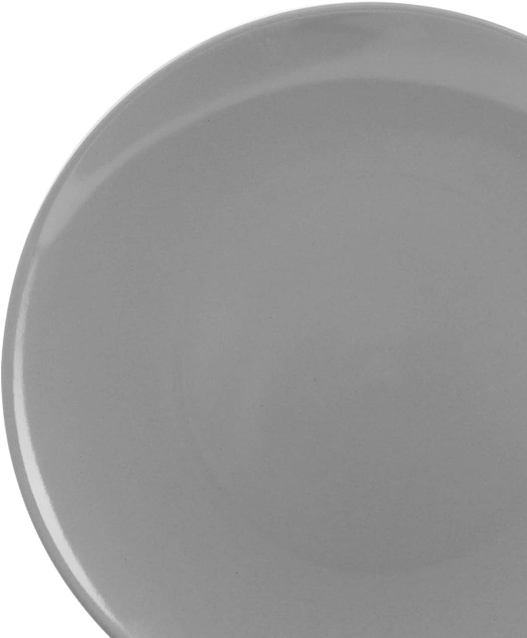 Amazon Basics Juego de vajilla de gres para 6 porciones, color gris ahumado, 18 piezas