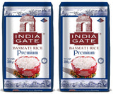 INDIA GATE Arroz Basmati Premium – Arroz aromático de grano largo y fino de la India, grano fino y largo (1 x 500 g)