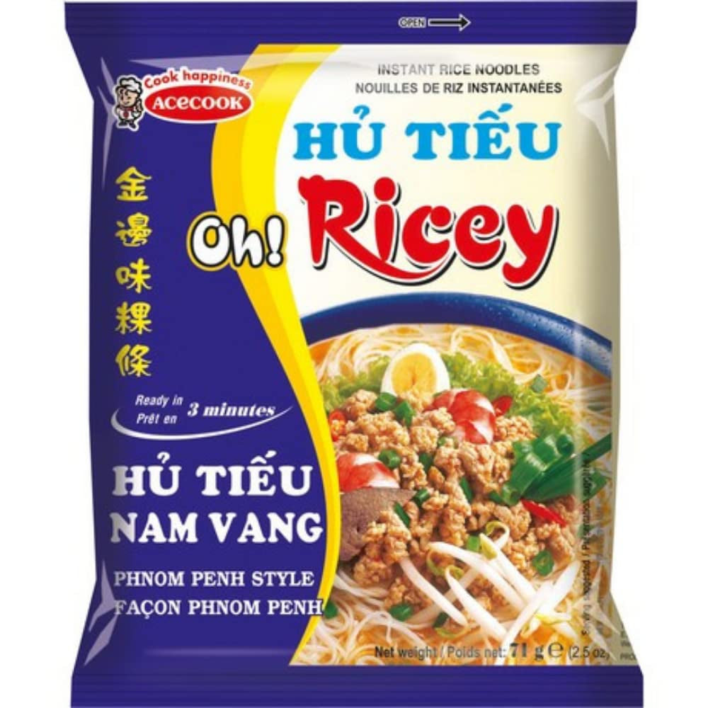 ACECOOK - O Fideos de arroz instantáneos Nam Vang - Paquete múltiple (24 x 71 g)