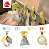 Fehn Activity Spiral Dino - juguete para cochecito de empujar y tirar - juguete dinosaurio bebé para cama, parque infantil, cochecito y silla de coche - juguete de actividad motora para bebés y niños pequeños a partir de 0 meses Baby Toys Naty Shop