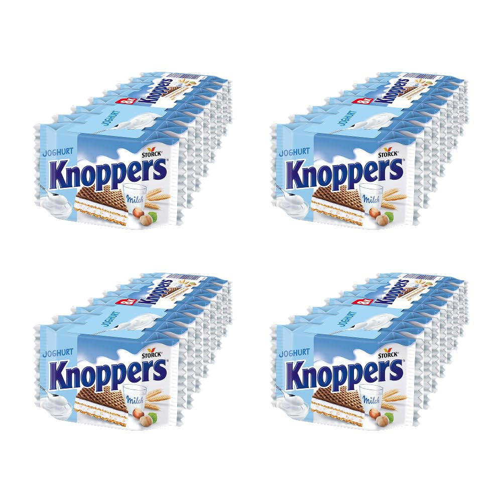 Yogur – 4 x 200 g – Lonchas de barquillo rellenas de crema de yogur y turrón, avellanas y cacao