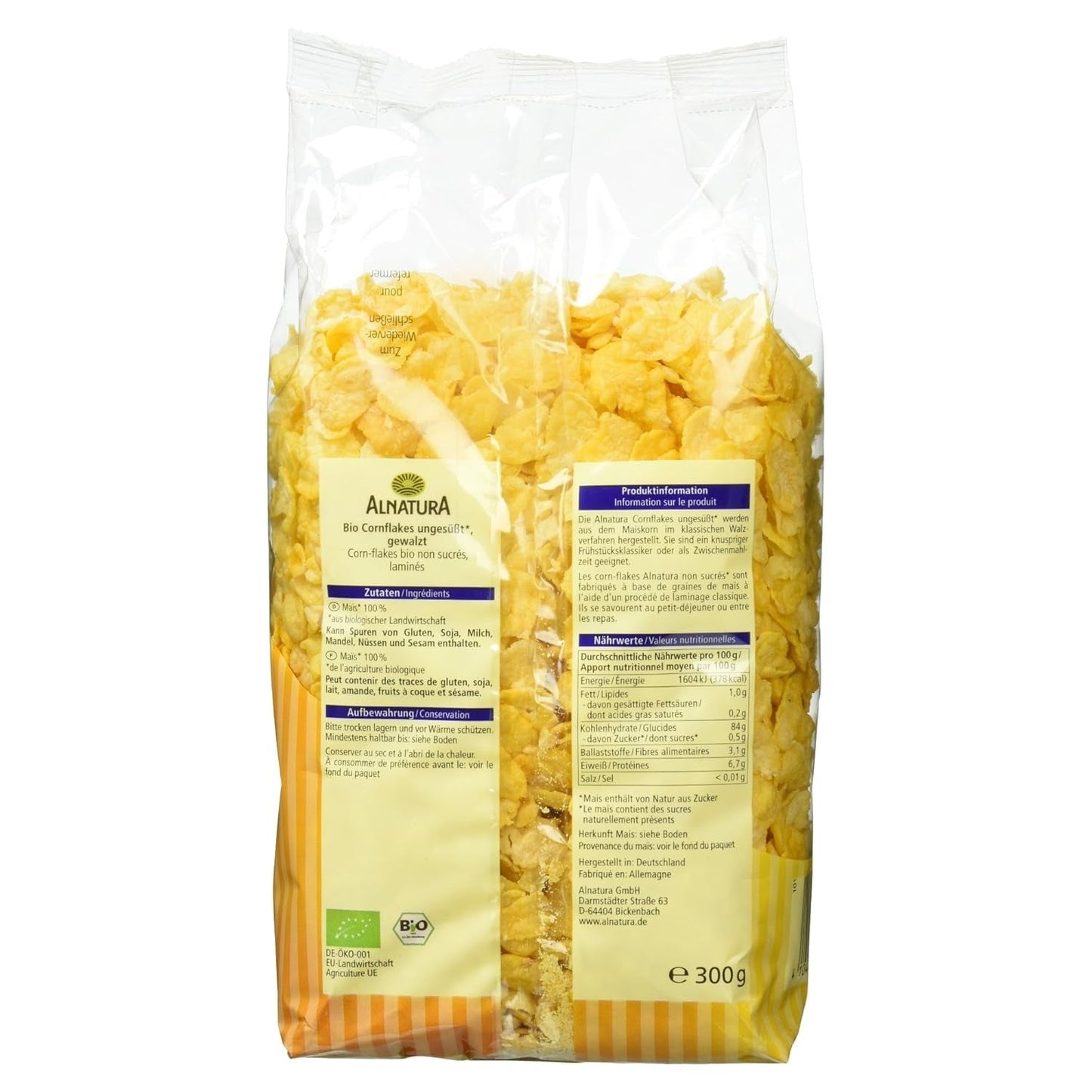 Copos de Maíz Bio Ungesüßt, 300G Cereal Naty Shop