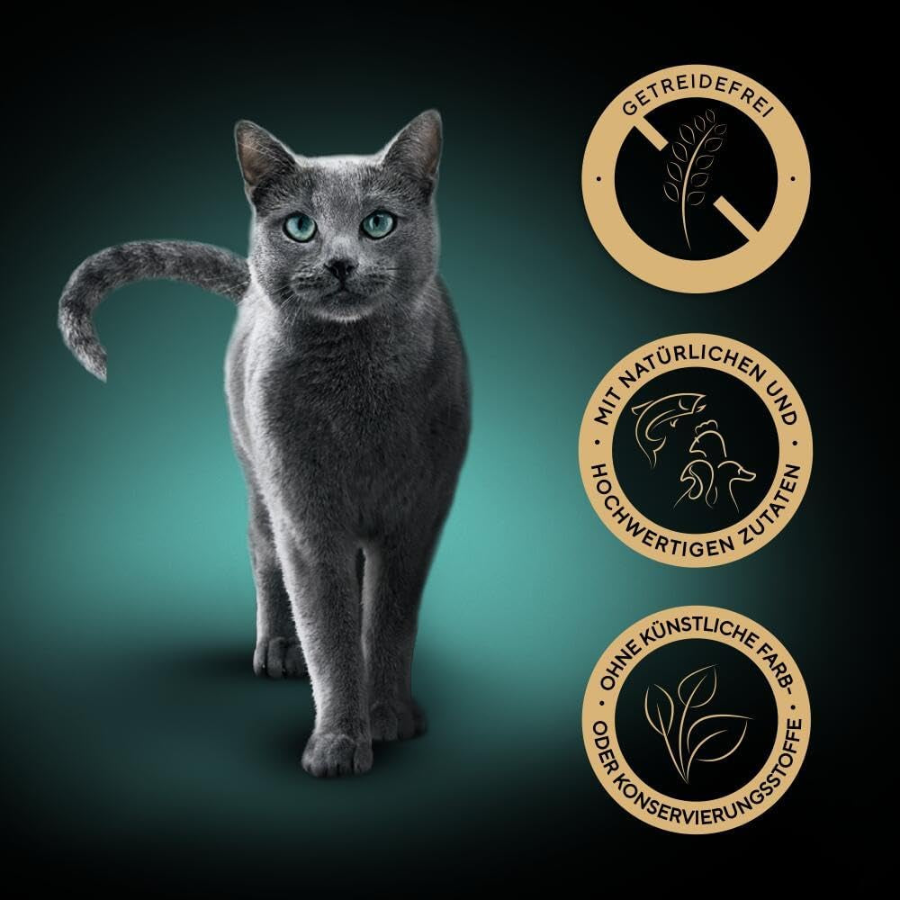 SHEBA Nature's Collection en salsa - Alimento húmedo para gatos de alta calidad, variedad fina (MSC) en sobres porcionados - 72 x 85 g
