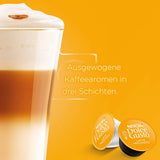 NESCAFÉ Dolce Gusto Latte Macchiato, 48 Kaffeekapseln, Aromatischer Espresso, 3-Schichten - Köstlichkeit aus feinem Milchschaum, Aromaversiegelte Kapseln, paquete de 6 (3x16 Kapseln)