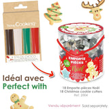Scrapcooking - Juego de 4 Lápices de Colores Chocolate Navideño - Marrón, Blanco, Verde y Rojo - Colorante Comestible - Colorante Alimentario para Escribir - Escribir y Dibujar sobre Postres, Tartas y Galletas - 7060