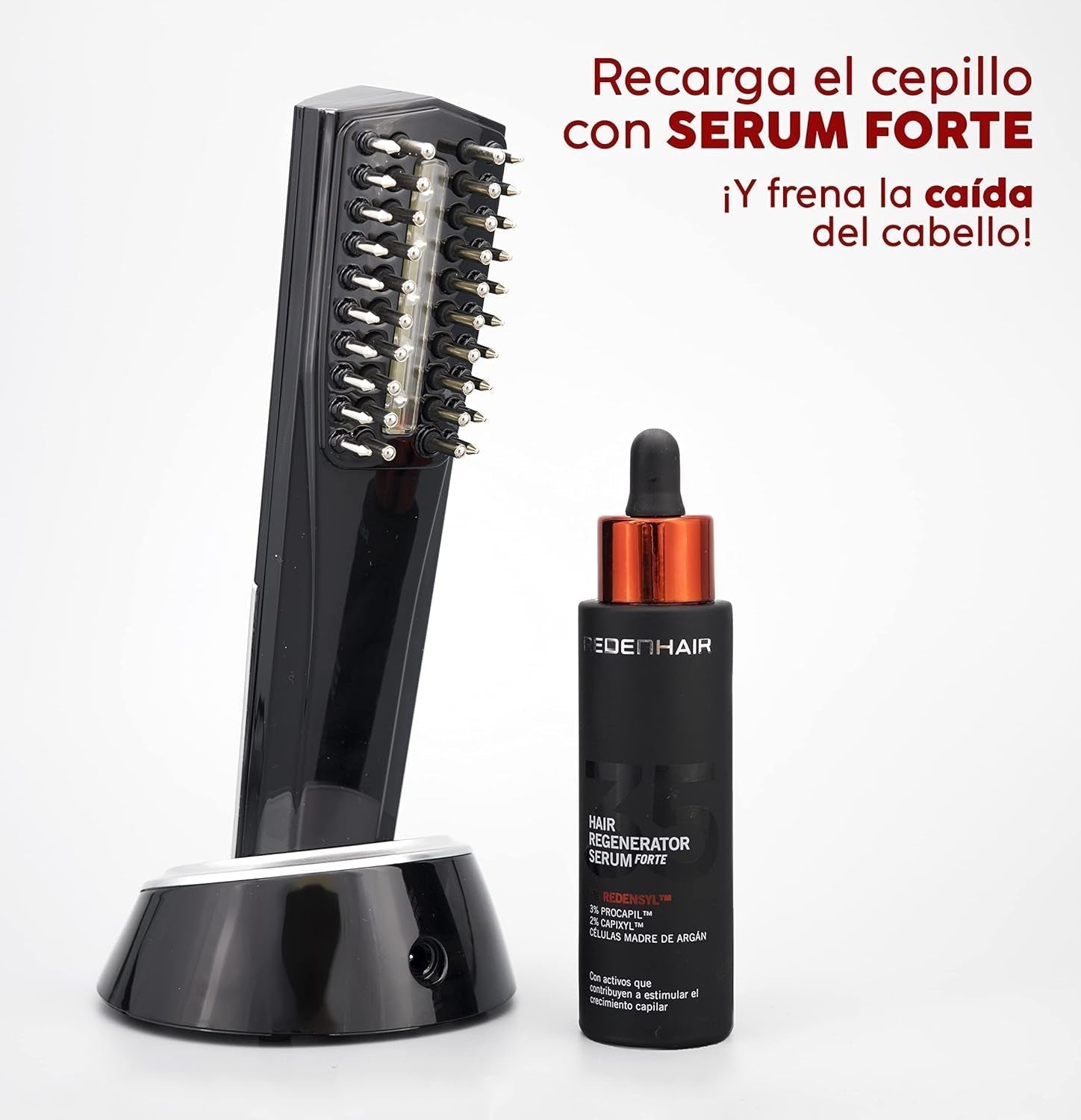 Redenhair Cepillo regenerador capilar - tratamiento anticaída - estimulador del crecimiento del cabello - crecimiento ideal del cabello - prevención de caída del cabello para mujeres y hombres Hair Care Naty Shop