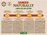IAMS Comida húmeda natural para gatos en salsa - Comida húmeda de carne y pescado de alta calidad para gatos adultos, Colección Land & Sea, 12 x 85 g