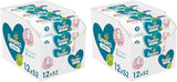 Toallitas para bebé Pampers Sensitive, 624 toallitas (12 x 52), sin perfume, para una limpieza suave y delicada (paquete de 2)