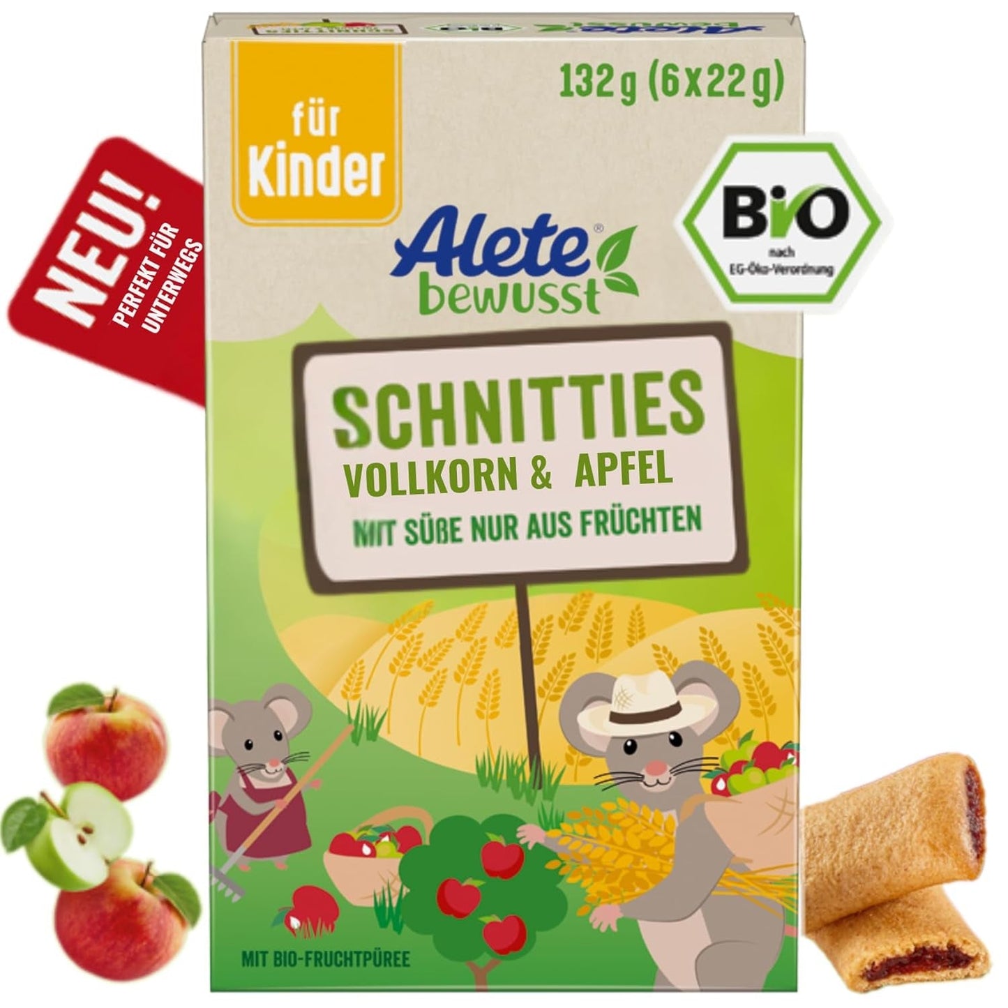 Alete Empanadas Ecológicas con Cereales Integrales y Manzana 6 x 22 g