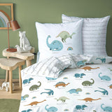 Ropa de cama infantil, zorro, búho y animales del bosque, 100% algodón Ropa de cama - infantil Naty Shop Dinosaurios