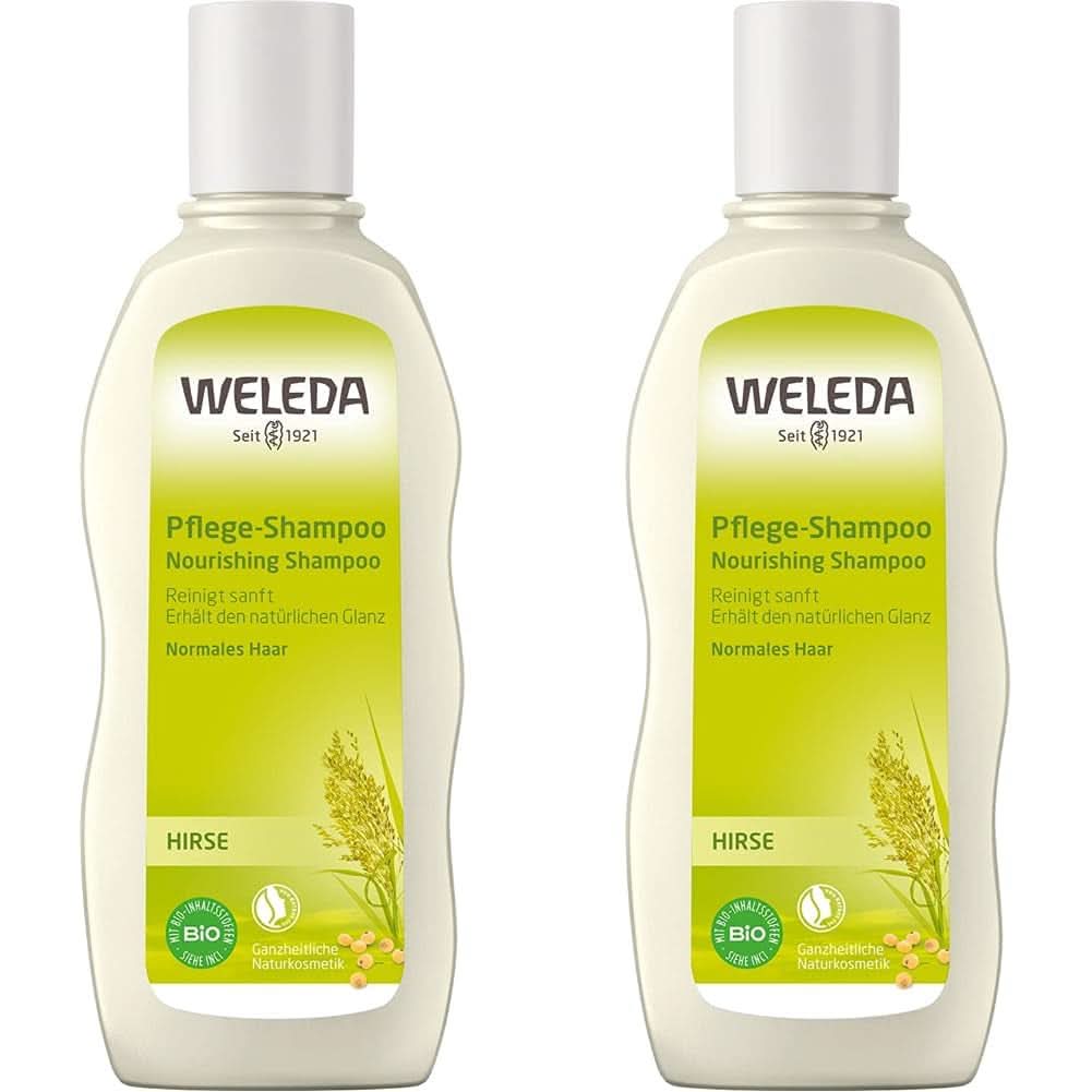 WELEDA Organic Millet Care Champú, limpieza suave, 190 ml Ducha y baño Naty Shop 2 x 190 ml Champú de cuidado