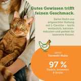 MERA Cats Nature Alimento Húmedo Esterilizado/Light para Pollo 12x85g | Para gatos esterilizados/castrados | Sin azúcar ni cereales | Comida húmeda baja en grasas y rica en carne