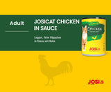 JosiCat Pollo en Salsa (12 x 415 g) | Adulto | Comida húmeda premium para gatos adultos | Pollo en salsa | Vitamina D3 y E | Desarrollado por JOSERA | Comida húmeda para gatos | Alimentación completa | Paquete de 12