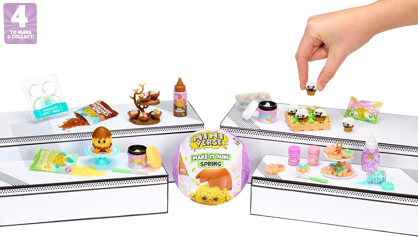 Miniverse Make It Mini Spring Series de MGA - Coleccionables en miniatura de resina de temporada para bricolaje y exhibición con réplica, ingredientes no comestibles - Para coleccionistas y niños de 8 años en adelante