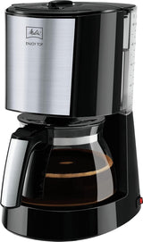 Melitta Enjoy Top Therm - Cafetera espresso con filtro y jarra térmica en acero inoxidable, para hasta 10 tazas de café, negro/acero inoxidable