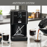 Cafetera Krups Smart'n Light con temporizador, para 1,25 litros de café filtrado, función mantener caliente, apagado automático, negra, KM600810