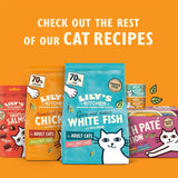 Lily's Kitchen Alimento húmedo para gatos adultos con ingredientes naturales, paquete de bandejas múltiples, orgánico, sin cereales, 4 x (8 x 85 g)