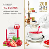 Teavelope "Red Berries" - té de frutas con sabor a fresa y frambuesa, 25 bolsitas de té, 62,5 g