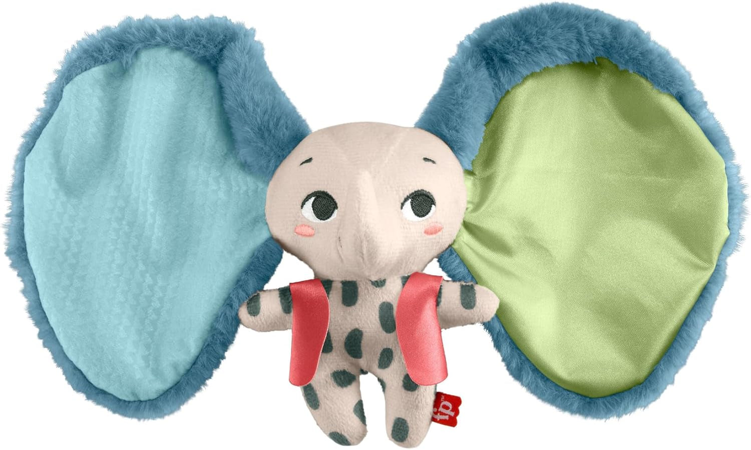 Fisher-Price Elefante Oreja Gigante - Adorable peluche suave con orejas extra grandes, fabricado 90% de plástico reciclado y embalaje certificado FSC, para bebés de 3 meses en adelante, HKD63 Bebe Naty Shop Elefant Toys