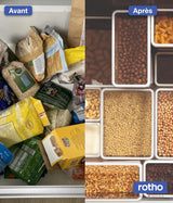 Rotho Loft Juego de 5 Botes de Conservación con Tapa, Varios Tamaños, Plástico Alimentario (PP) Sin BPA, Transparente/Rojo, (21,4 x 21,4 x 23,5 cm) Cajas para Conservar Alimentos Naty Shop