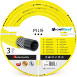 CELLFAST Manguera de jardín Manguera de agua de 3 capas de 3,4 pulgadas Manguera de riego flexible para jardín con refuerzo de alambre duradero Resistente a los rayos UV Antialgas 25 bar 50 metros y más