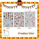Nagelsticker Halloween, 8 Blätter Halloween Nagelsticker, Kürbis Nail Sticker, Nail Art, Nagel Charms, Nagel Zubehör, Nageldesign, Navidad (Typ A)