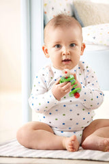 HABA 1068 - Juguete de agarre Flapsi, juguete feliz para bebés y niños pequeños, de madera a partir de 6 meses, juguete de motricidad con sonido de sonajero Baby Toys Naty Shop