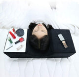 Whiteswan Extensión de pestañas Ergonómico Curvo Soporte de Espuma viscoelástica Almohada para Sala de Estar Pestañas para el Cuello Almohada de Maquillaje de Belleza Almohada para Dormir Soporte para el Cuello Almohadas ortopédicas cervicales Naty Shop