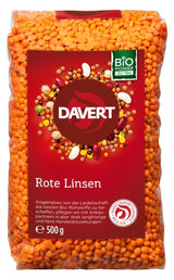 Lentejas rojas enteras Davert (1 x 500 g) - Bio