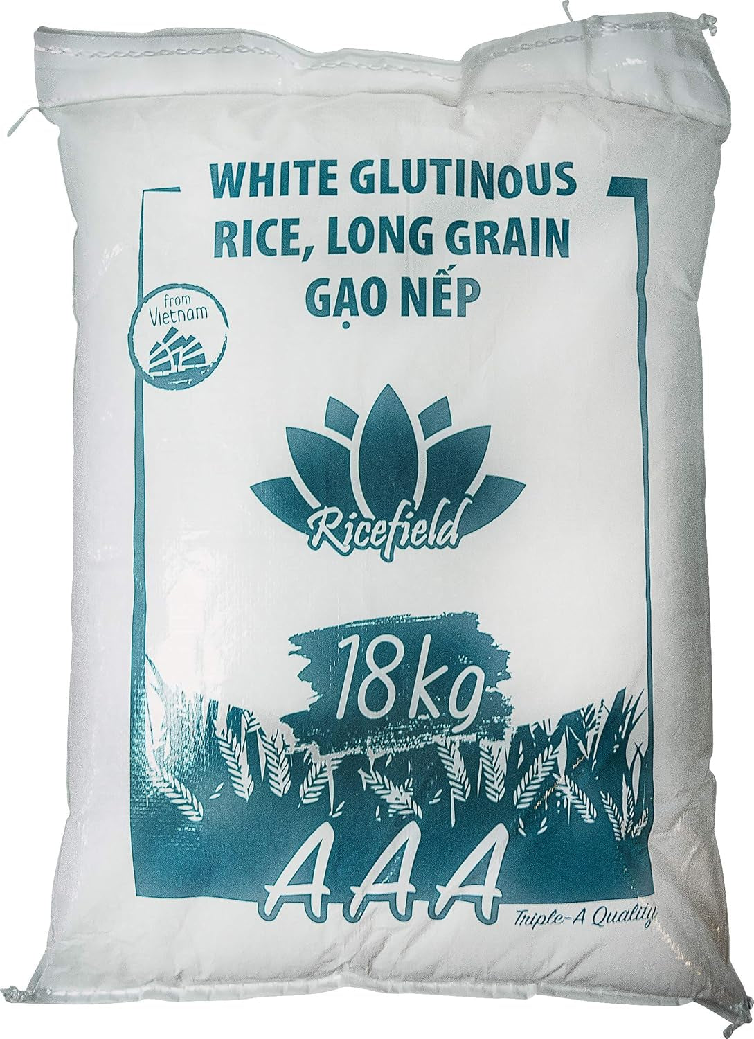 Arroz glutinoso RICEFIELD, 18 kg