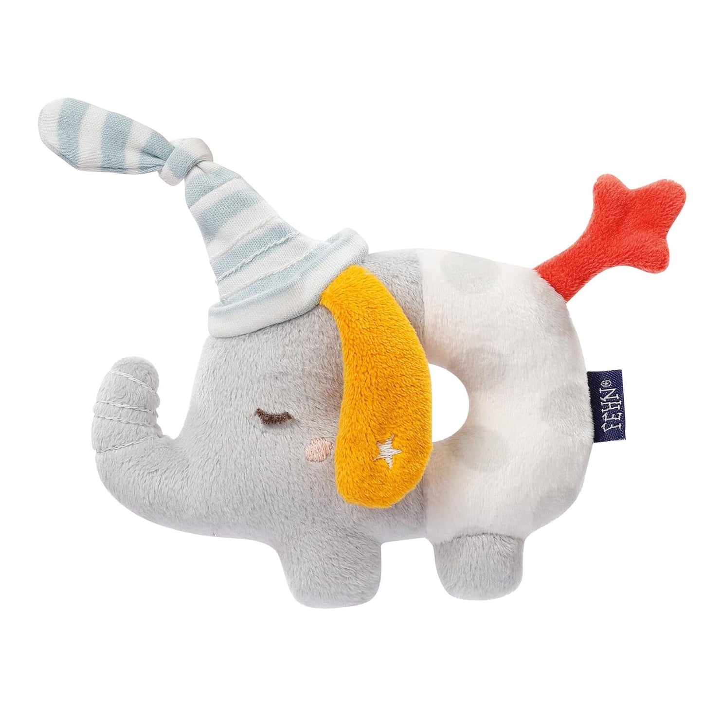 Fehn anillo de agarre para bebé juguete oveja fehnNATUR - peluche con algodón orgánico - juguete para bebé con cascabel y juguete educativo lúdico - juguete de agarre para bebés y niños pequeños a partir de 0 meses Juguetes para bebés Naty Shop Elefant