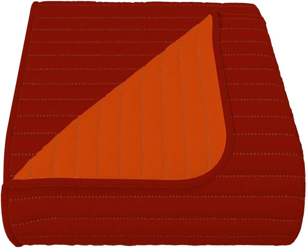 Colcha de verano de microfibra naranja/óxido para cama de matrimonio 250 x 250 cm Edredones y edredones Naty Shop
