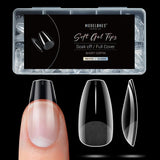 Modelones Puntas de Uñas 510 Piezas - Juego de Puntas de Uñas de Cobertura Completa, Juego de Puntas de Gel, Puntas de Uñas de Resina PMMA Prepulidas, Uñas Artificiales para Pegamento en Nail Art DIY, Squoval Corto