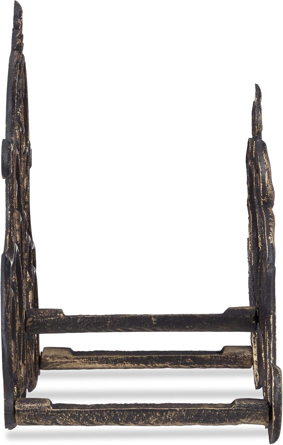 Relaxdays Soporte para Manguera, Aspecto Vintage, Manguera de jardín, Montaje en Pared, Manguera, 20 m, Hierro Fundido, Altura 24 x 31,5 x 15 cm, Bronce