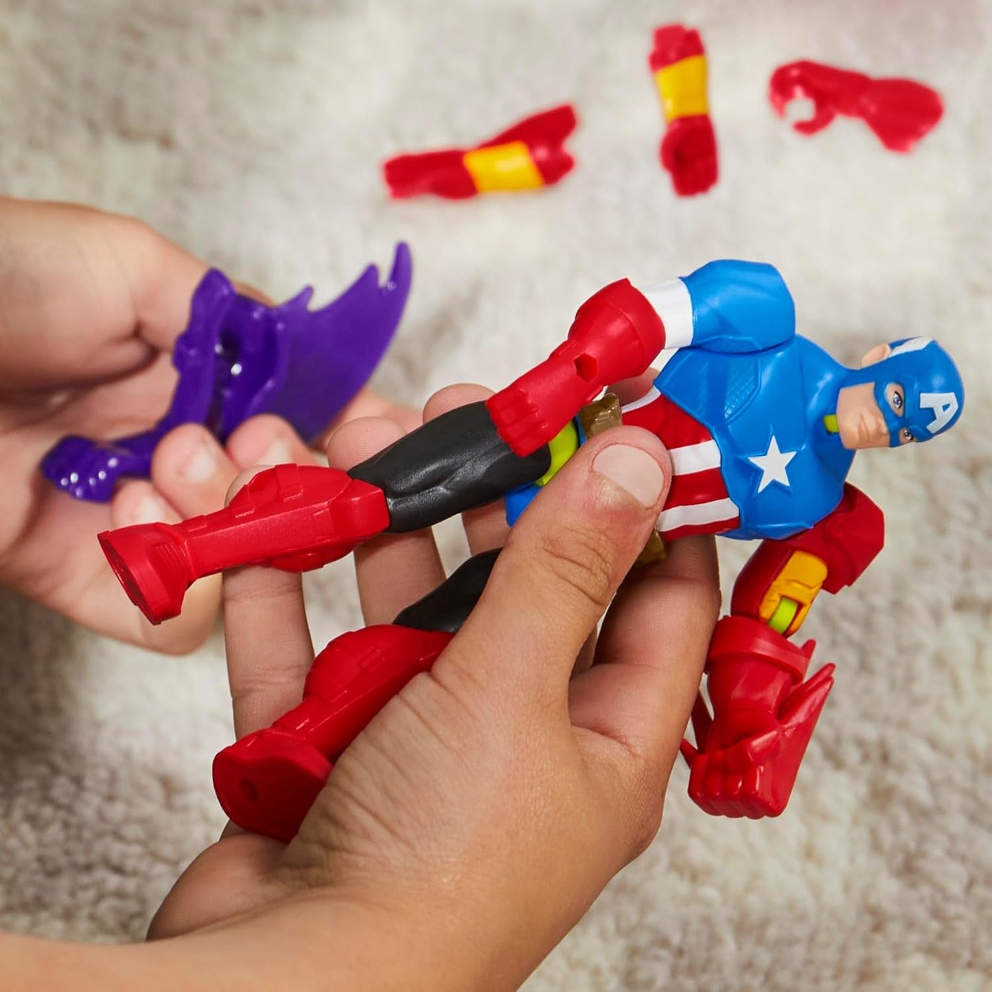 Mixmashers Marvel Capitán América Vengadores Mix-And-Match Figuras de acción y accesorios Figuras de acción Naty Shop
