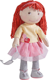Muñeca HABA AVA, muñeca de 30 cm con gafas, muñeco blandito para niños a partir de 18 meses