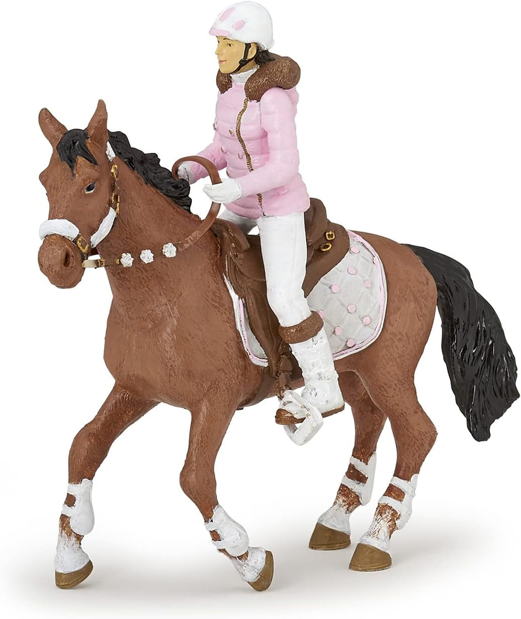 PAPO - Figura Caballo - Rider Fashion Winter, pasión por la equitación, juguete para niños a partir de 3 años. Figuras de acción de Naty Shop.