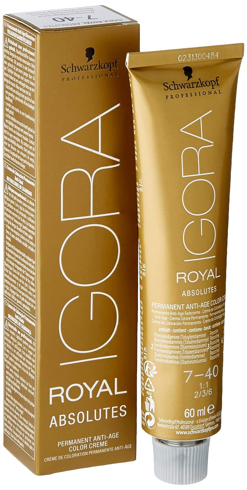 Igora Royal Absolute Age Blend Color de Cabello, 7-560 Rubio Medio Dorado Chocolate, 60ml Naty Shop Tinte para el Cabello 7-40 Rubio Medio Beige Natural 1 G (1 paquete)