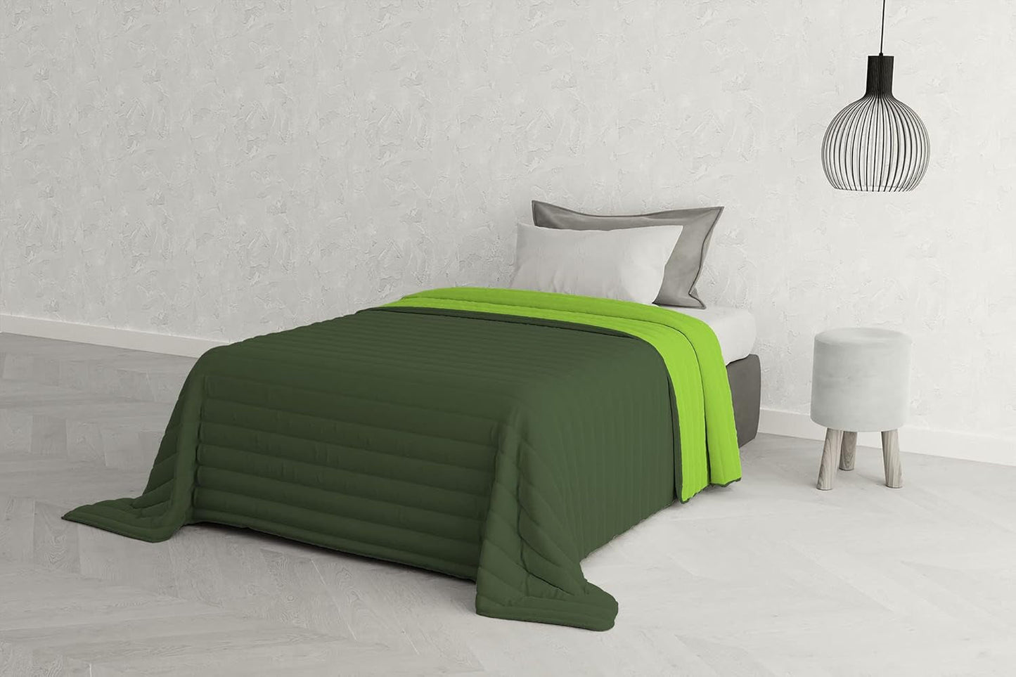 Ropa de cama italiana Estivo cama individual, lino, Aqua, 170 X 270 Cm Edredones y colchas Naty Shop Saludos 170 X 270 Cm