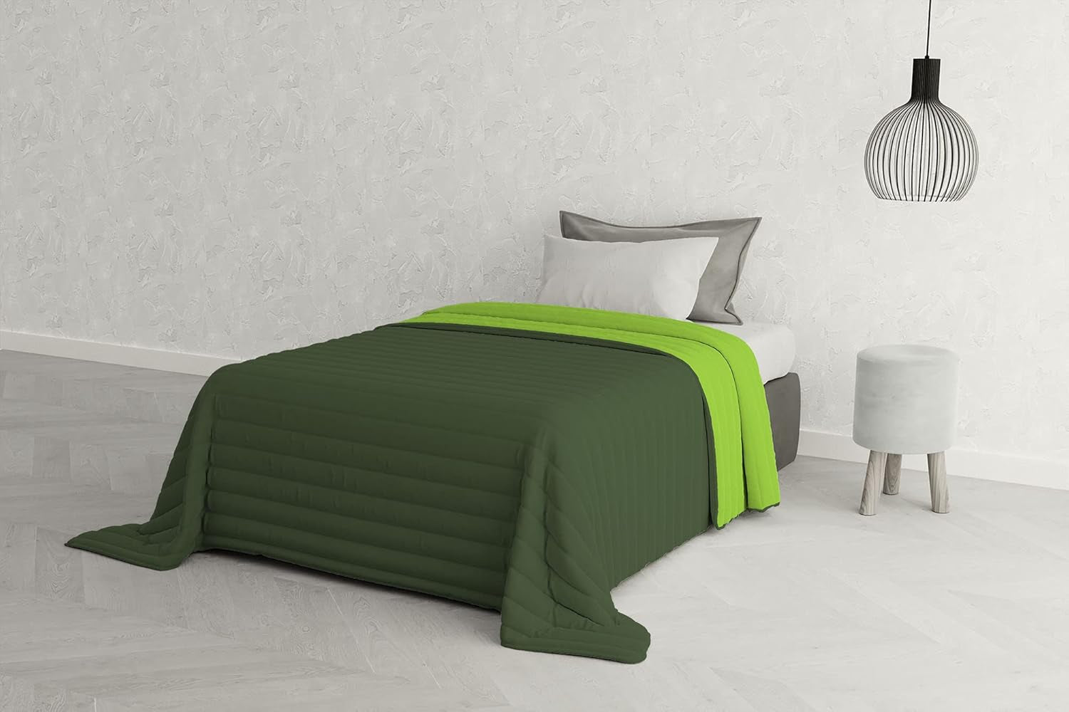 Ropa de cama italiana Estivo cama individual, lino, Aqua, 170 X 270 Cm Edredones y colchas Naty Shop Saludos 170 X 270 Cm