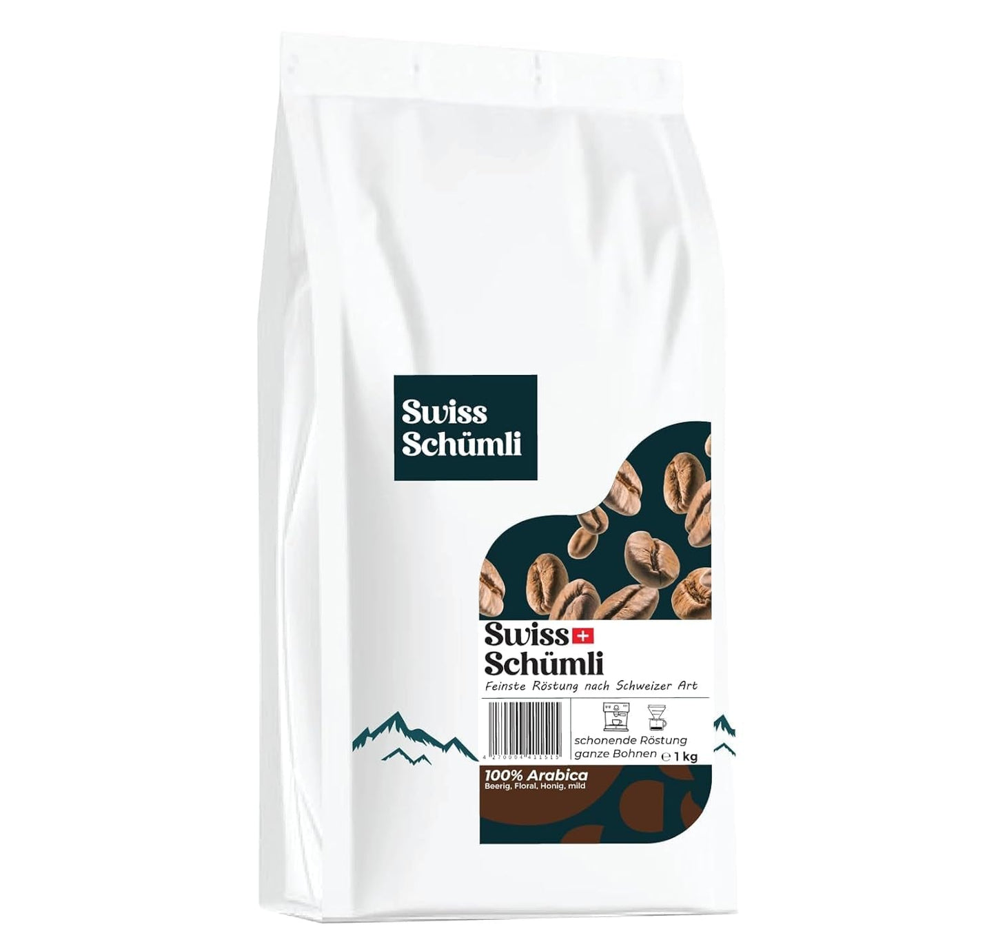 Con más de 175 años de experiencia: Schwiizer Schüümli Café suizo Schümli en grano 1 kg – Tostado ligero para un fino café Schümli, crema perfecta, intensidad 2/5, acidez 1/5 – para disfrutar de un verdadero café