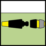 Acoplamiento de manguera Kärcher 2.645-194.0 (Universal Plus, con Aqua Stop) negro, pequeño