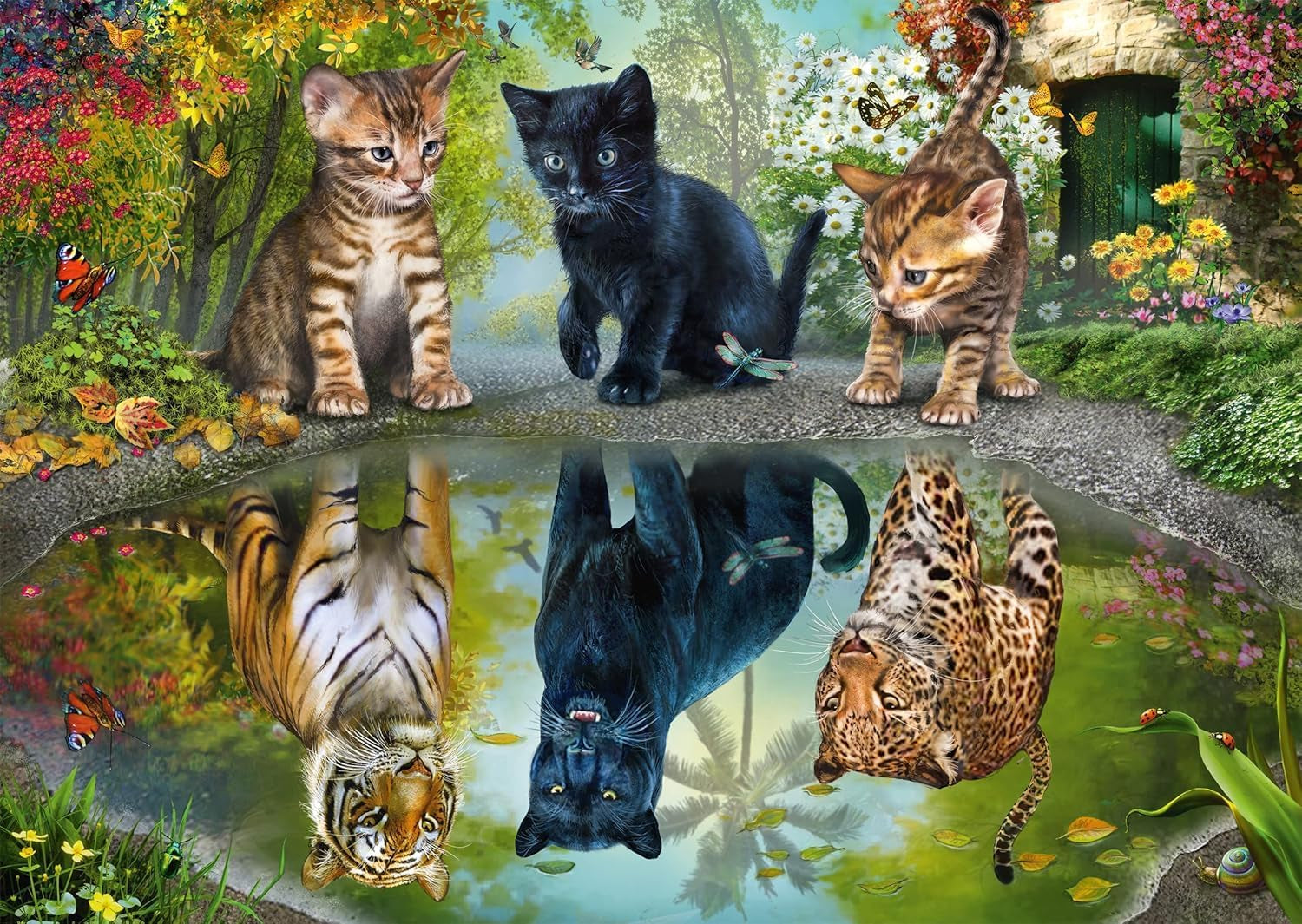 Schmidt Spiele 57392 Dream Big, gatos, rompecabezas de 1000 piezas Puzzle Naty Shop
