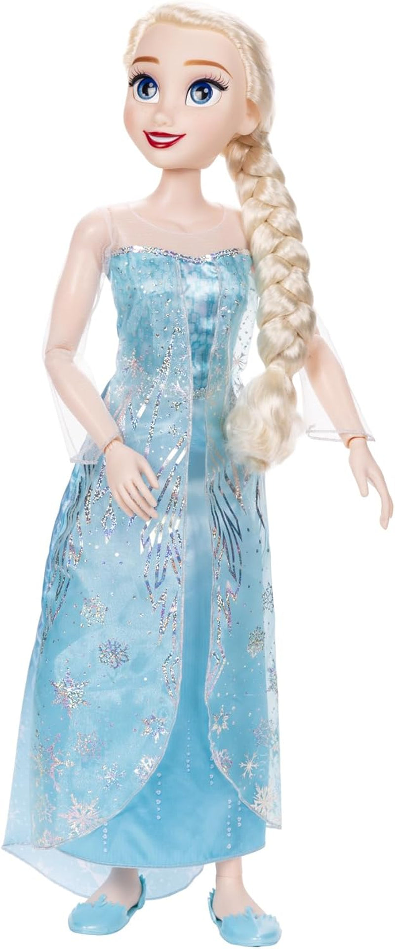 Muñeca gigante Disney Frozen Playdate Elsa de 80 cm de Jakks Pacific Muñeca totalmente articulada con 11 puntos de articulación Incluye cepillo para el pelo y accesorios